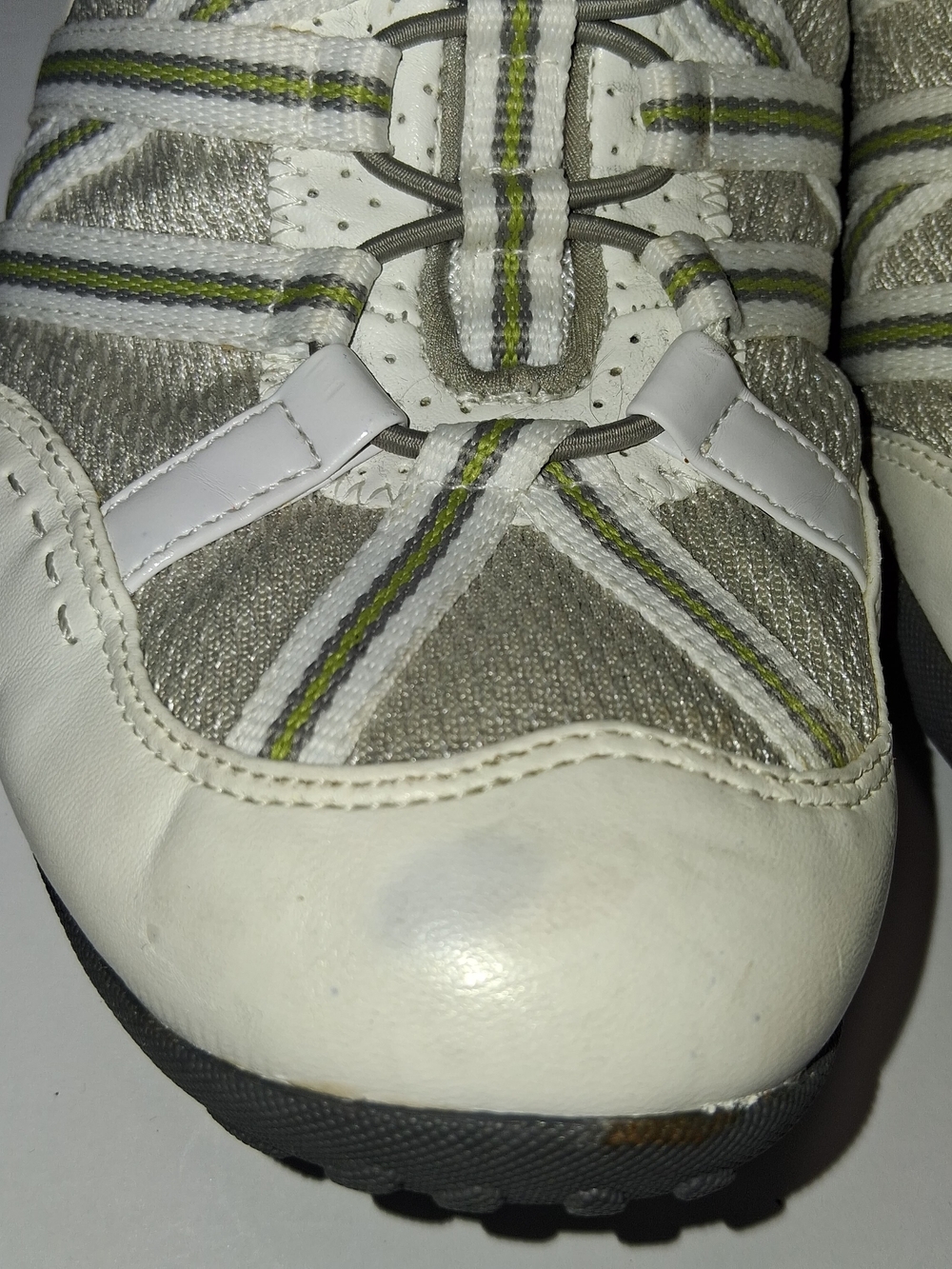 Women's Clark's Privo White and Olive Slip-On Athletic Sneakers - Picture 9 of 11